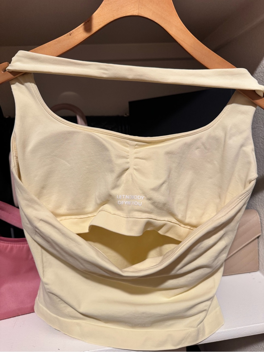 Cream Ribbed Square-Neck Tank Top - Picture 2 of 2